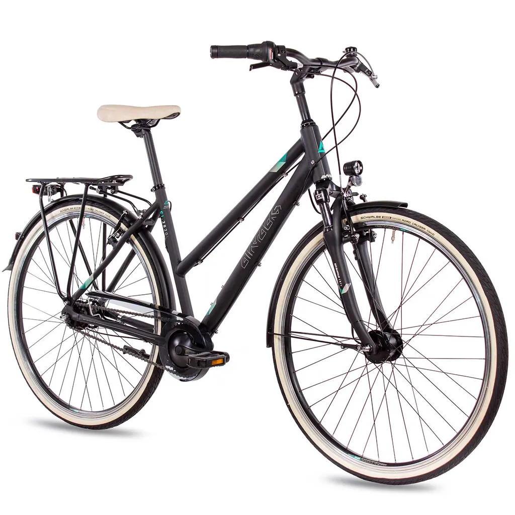 Damen City Fahrrad 28 Zoll CI.2820L Shimano Nexus 7 Schwarz 48cm für Körpergröße 155-170cm